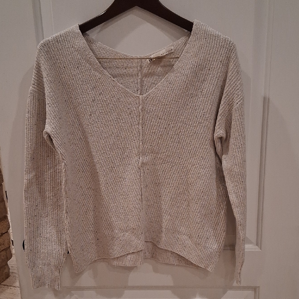 Kaisley Cozy Sweater Size Medium Oat/Gray Tone